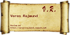 Veres Rajmund névjegykártya